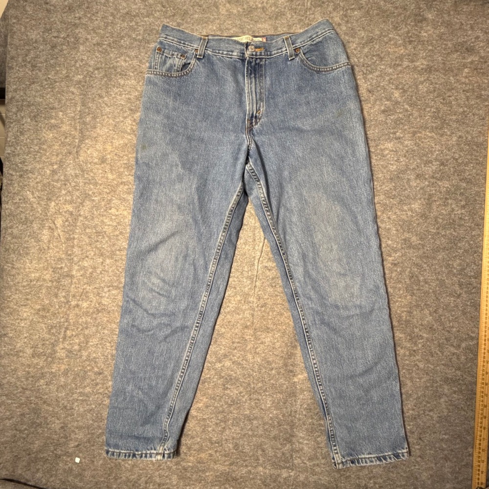 Levi's 550 Classic Relaxed Tapered Women 14 M Blue High Rise Mom Jeans Vintage
